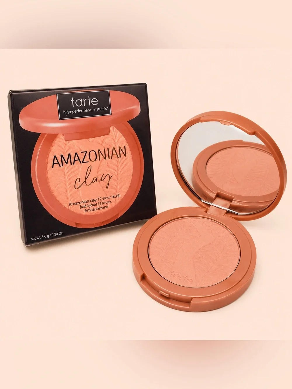 NEW✅ Tarte Amazonian Clay 12-Hour Blush • White Peach • Full Size • New in Box